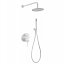 Conjunto de ducha monomando empotrado Milos Stick blanco mate de Imex